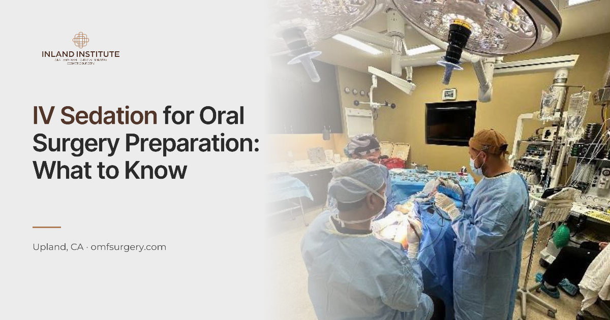 Oral surgery team performing a procedure under IV sedation at Inland Institute