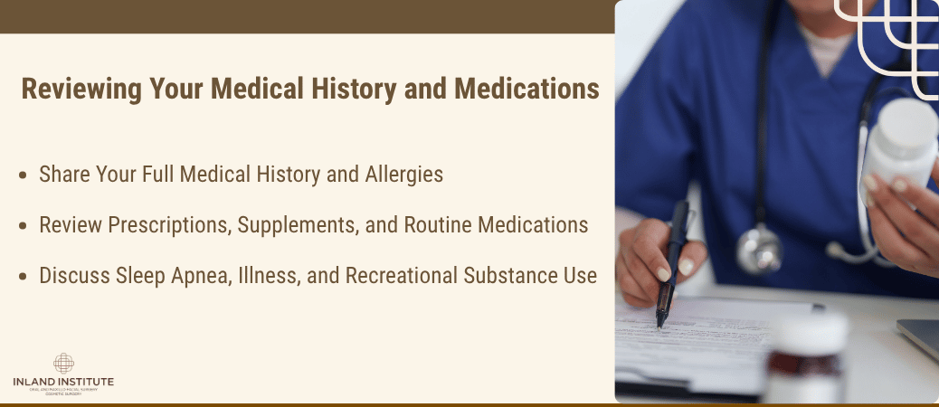 Provider reviewing a patient's medical history and medications before IV sedation
