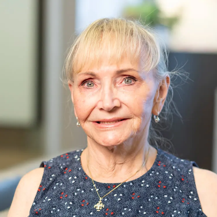 Judi, tooth extraction and dental implant patient at Inland Institute